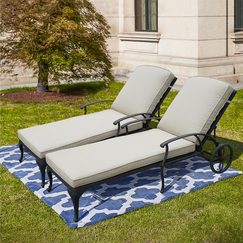 CoolMore Sun Lounger Set with Cushions Wayfair